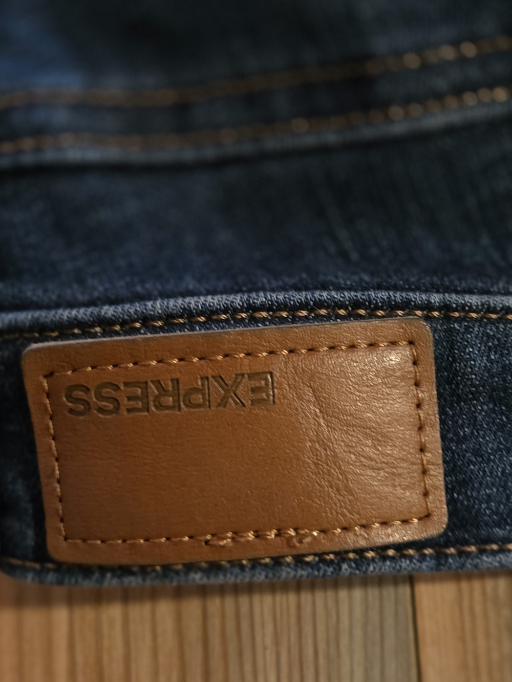 Express Dark Blue Flare Jeans - Picture 5 of 6